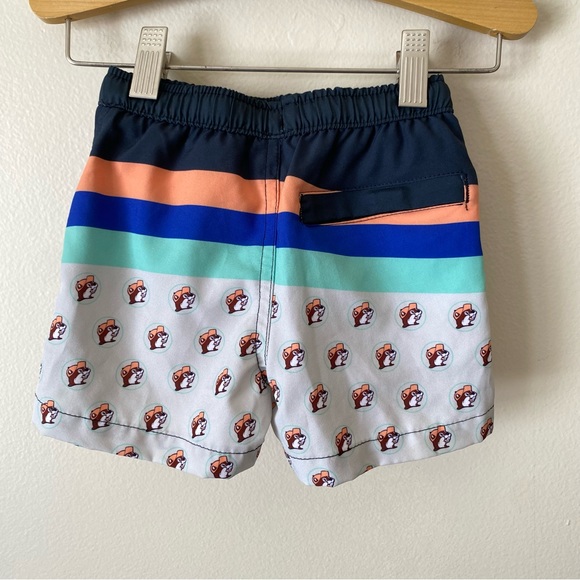 Buc-ee’s Colorblock Stripe Logo Swim Trunks - Picture 2 of 3